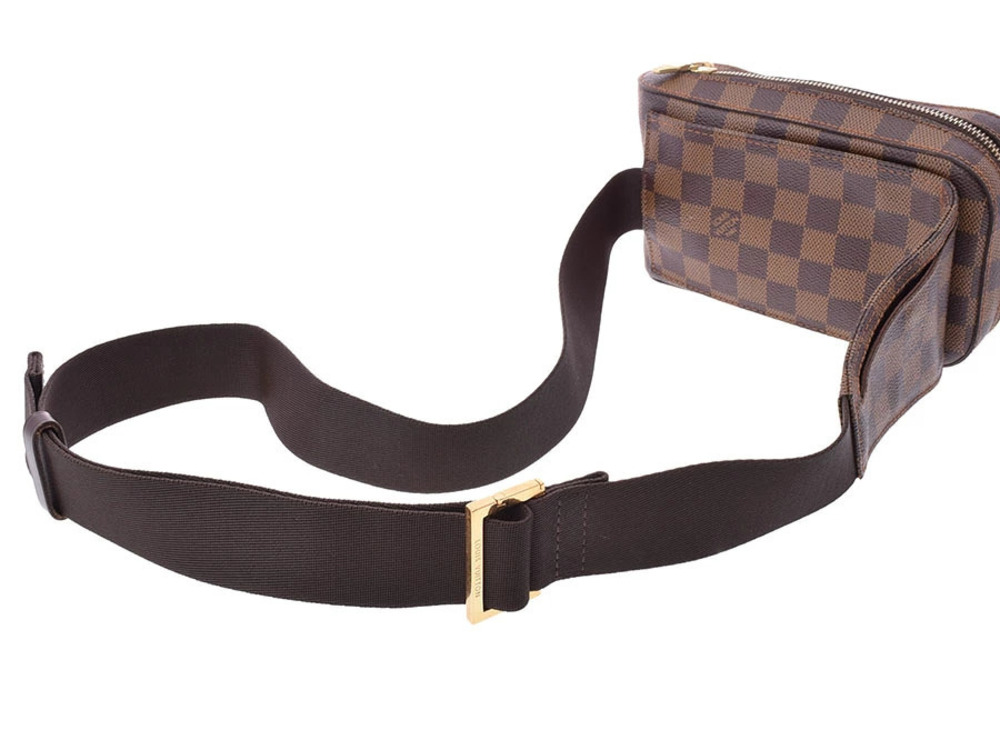 Louis Vuitton Crossbody Damier Bag Body Brown Leather Geronimos Belt Bum